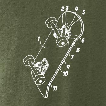 Skateboard nákres dosky