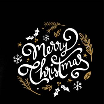 Merry christmas - nápis guľatý Merry christmas - nápis guľatý