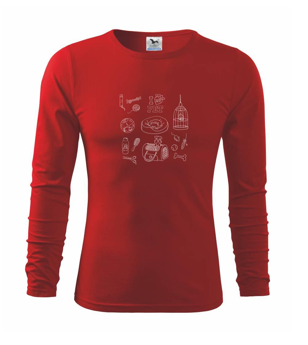Tričká so zvieratami - I love my pet - kreslený obrázok - Tričko detské Long Sleeve