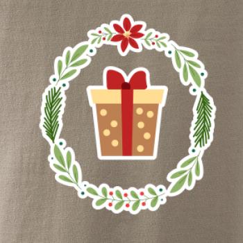 Vianočný veniec s darčekom