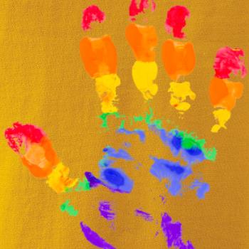 LGBT hand print LGBT hand print