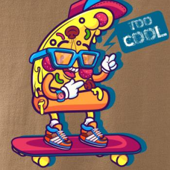 Pizza slice with skateboard Pizza slice with skateboard
