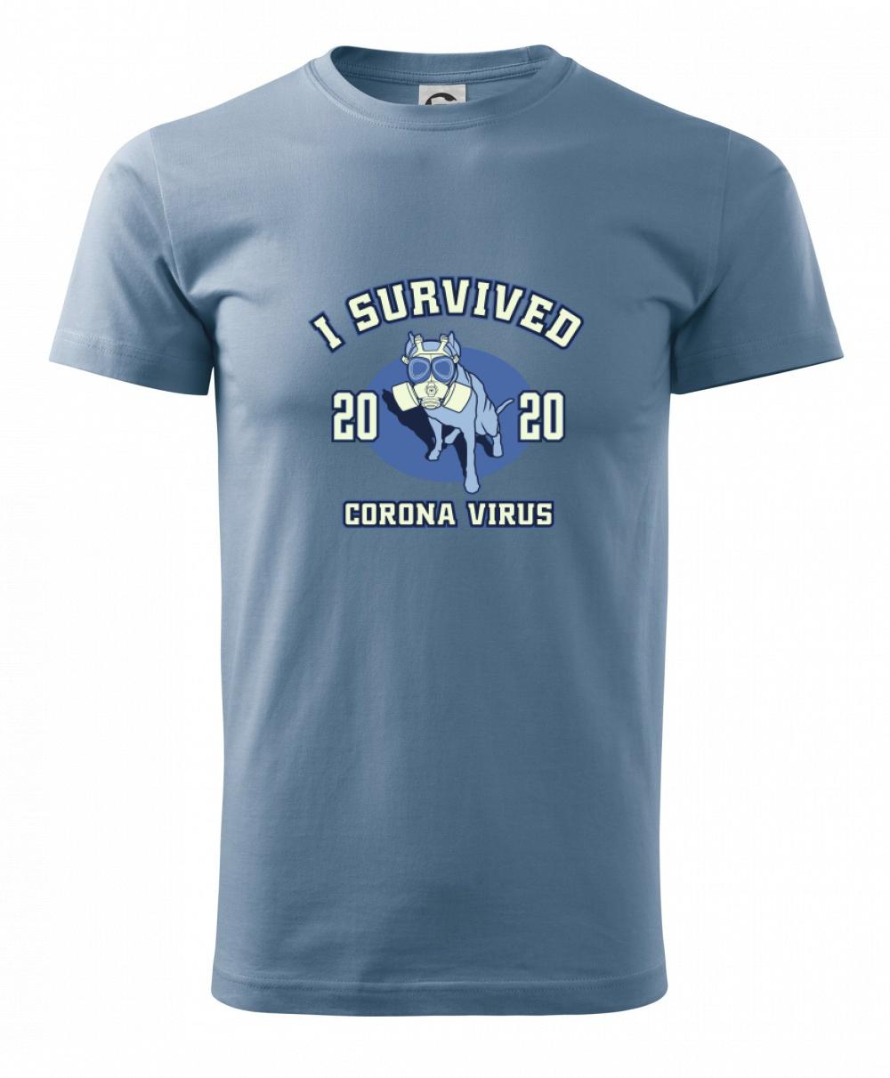I survived corona - dog - Klasické pánske tričko vyššej gramáže
