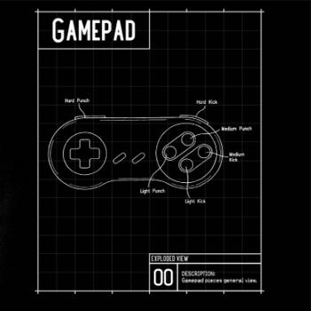 Nákres Gamepad jednoduchý Nákres Gamepad jednoduchý