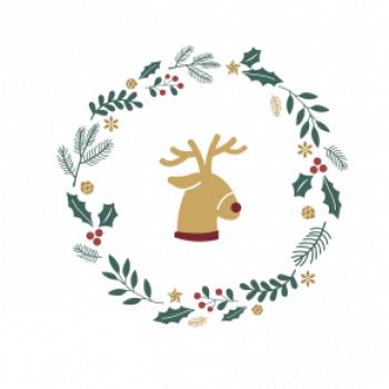 Vianočný veniec so sobom