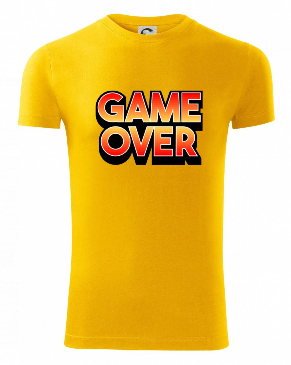 Tričká pre ajťákov - Game over - nápis farebný - Viper FIT - Pánske zúžené tričko
