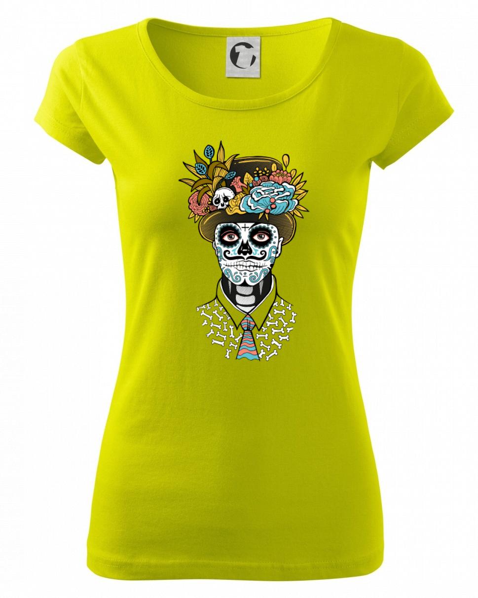 Ostatné mestá / miesta - Mexická maska - muž (Pecka design) - Dámske tričko Pure