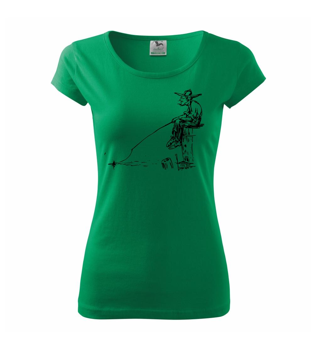 Kreslený rybár na pni Kreslený rybár na pni