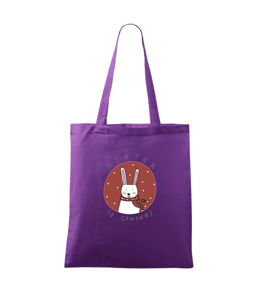 Vianočné tričká - Winter is coming zajac - Taška bavlnená