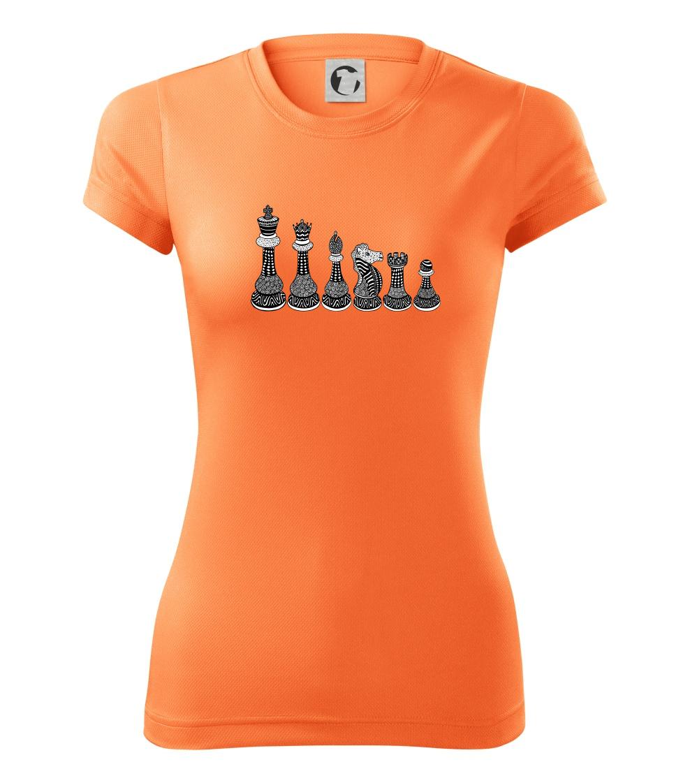 Šachové figúrky v rade - kreslené Šachové figúrky v rade - kreslené