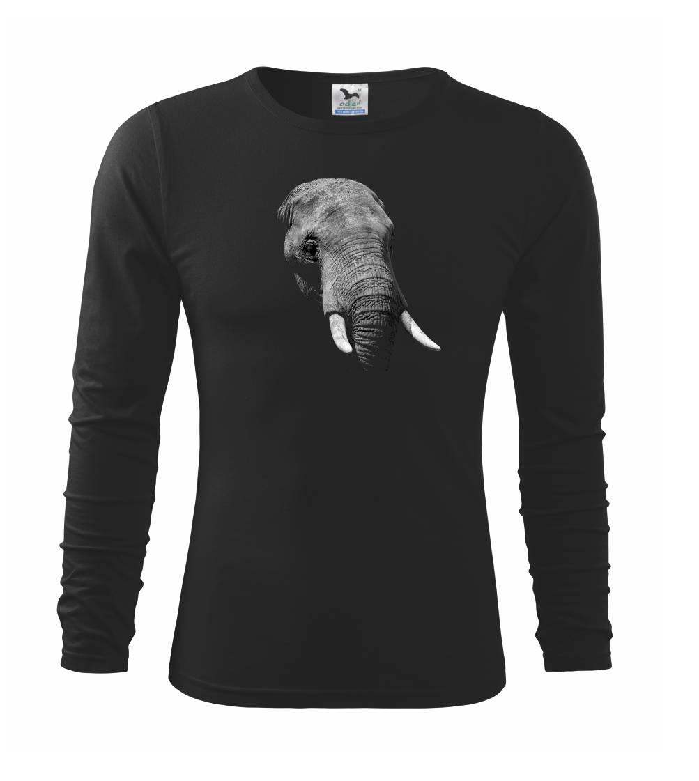 Tričká so zvieratami -  Slon v tme - Tričko detské Long Sleeve