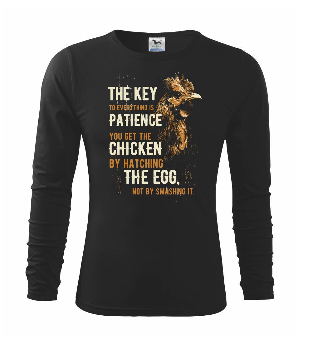 Tričká so zvieratami - Chicken patience - Tričko detské Long Sleeve