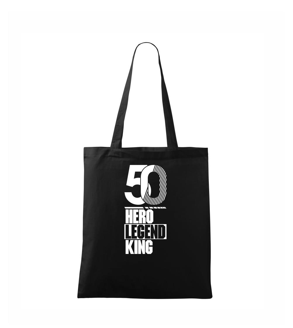Narodeninové tričká pre hrdinov - Hero, Legend, King x Queen 1950 - Taška bavlnená