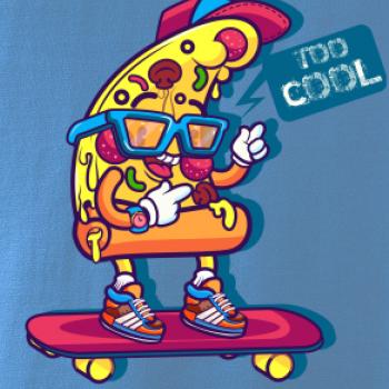 Pizza slice with skateboard
