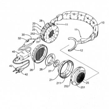 Nákres slúchadlo s mikrofónom