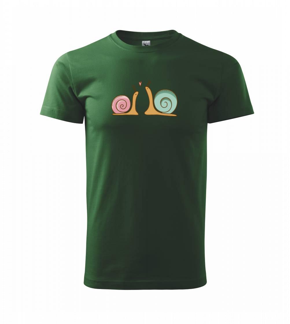 Tričká so zvieratami - Zamilovaní slimáky - Tričko extra veľké  (5-8XL)