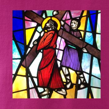 Vitráž - Ježiš a kríž