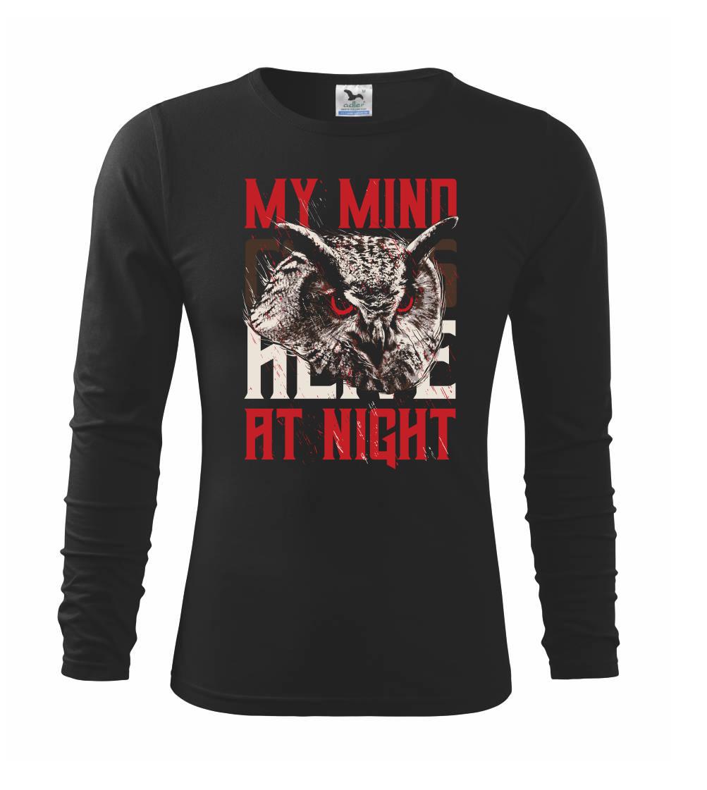 Tričká so zvieratami - Owl night - Tričko detské Long Sleeve