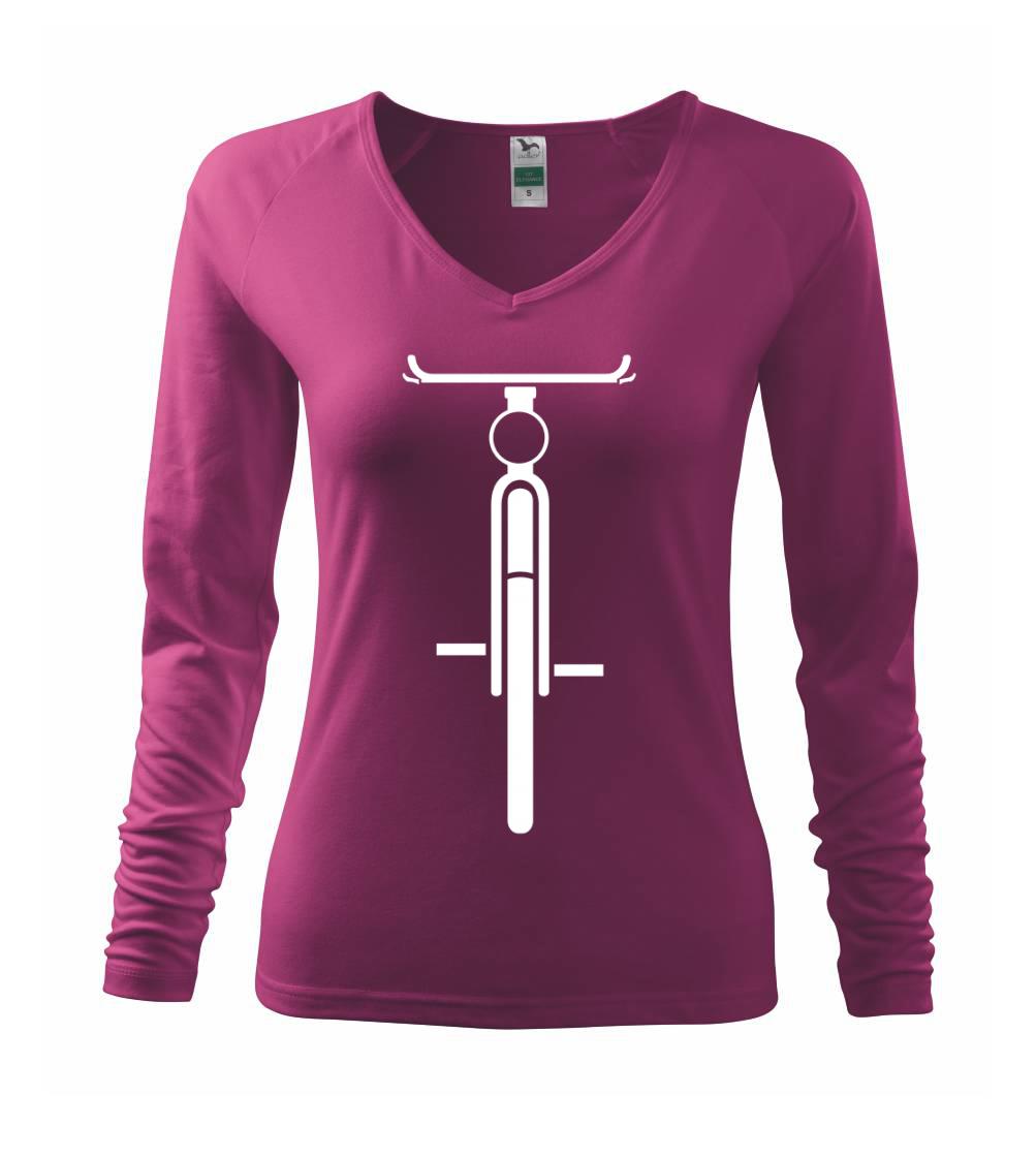 Tričko ako darček pre cyklistu - Bicykel spredu - obrys - Tričko dámske Elegance