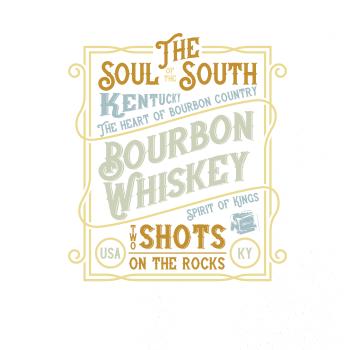 Bourbon whiskey etiket