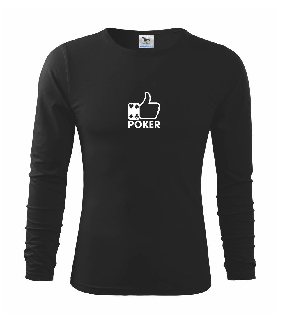 Poker tričká - Poker palec - Tričko s dlhým rukávom FIT-T long sleeve
