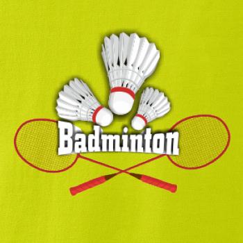 Bedminton - nápis s košíkmi