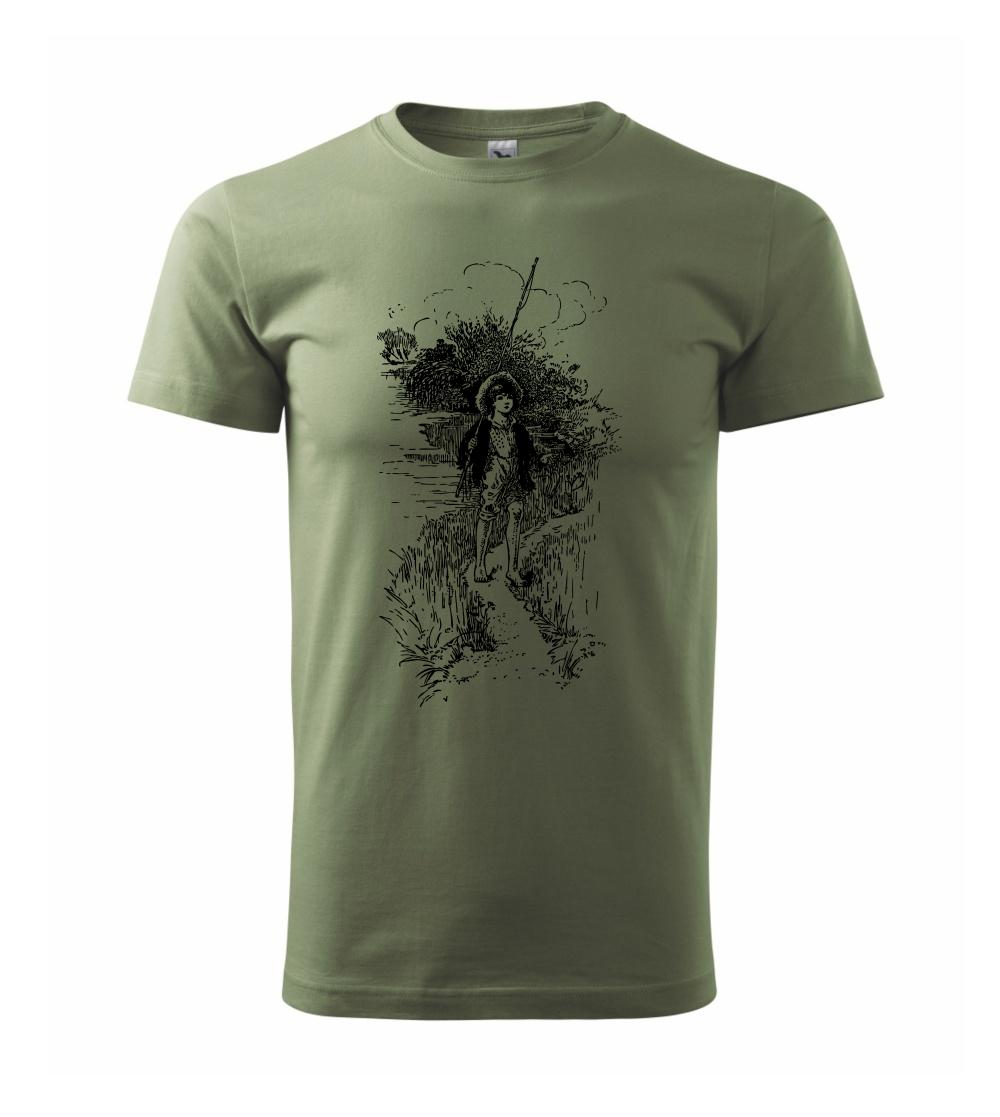 Kreslený chlapec s prútom Kreslený chlapec s prútom