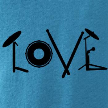 Love bubeník nápis Love bubeník nápis