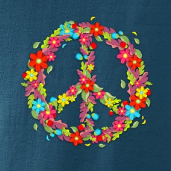 Peace symbol červené květiny