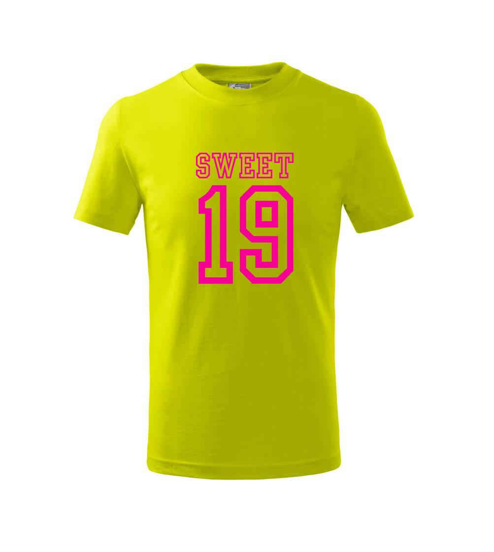 Tričká na párty - Sweet 19 - Tričko detské bavlnené