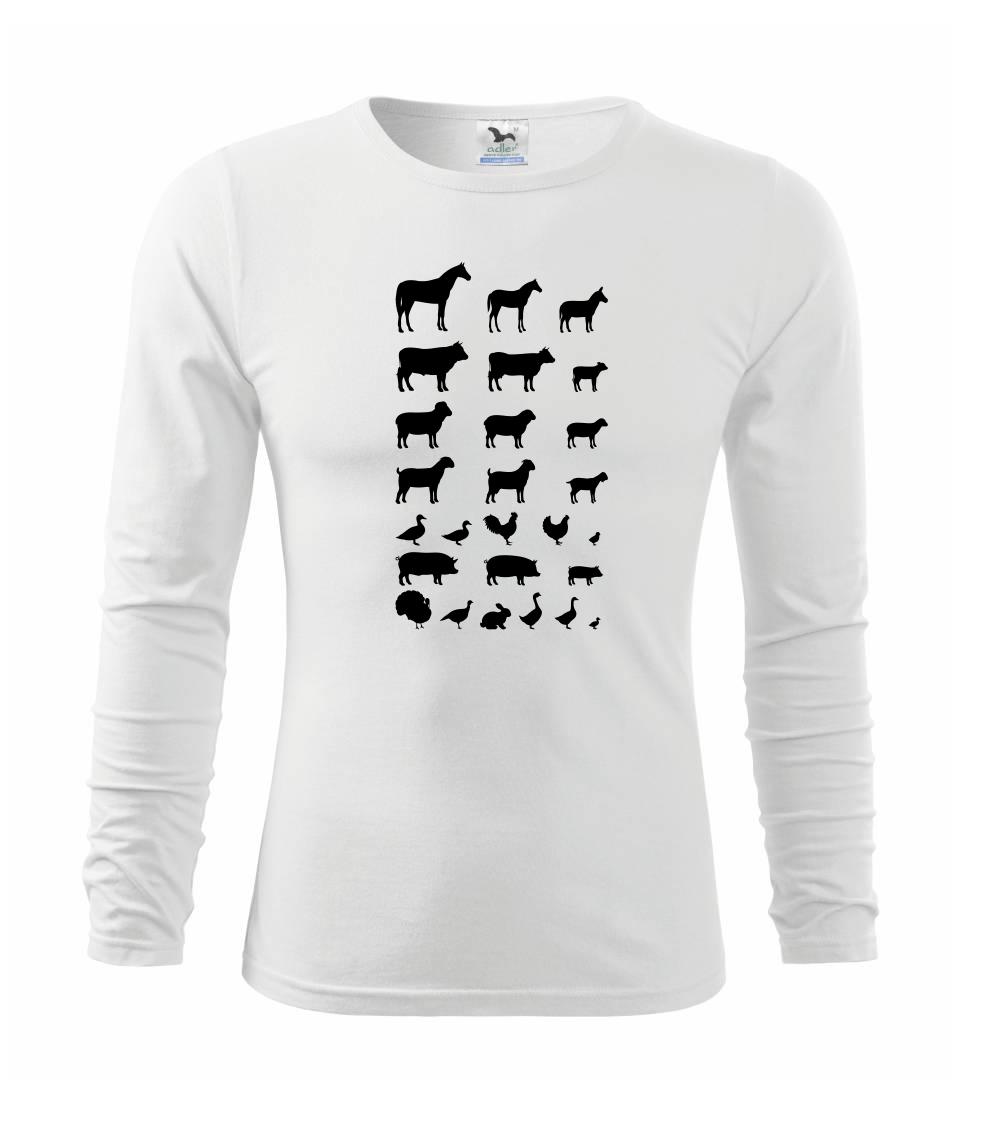 Tričká so zvieratami - Zvieratká z dediny - Tričko detské Long Sleeve