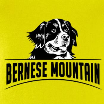 Bernese mountain - hlava a nápis