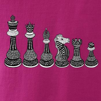 Šachové figúrky v rade - kreslené Šachové figúrky v rade - kreslené