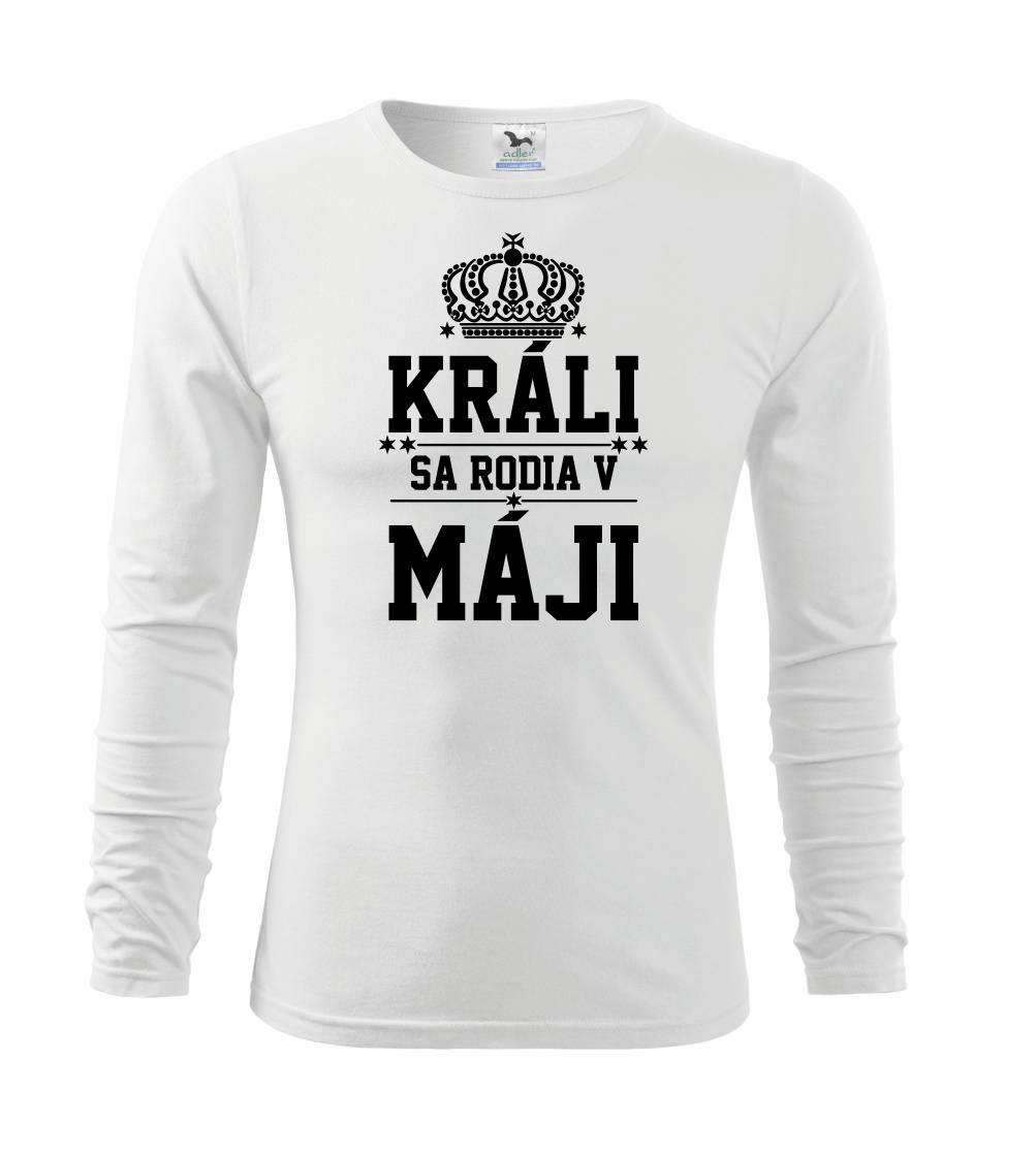 Tričká pre narodených v máji - Králi sa rodia v máji - Tričko detské Long Sleeve