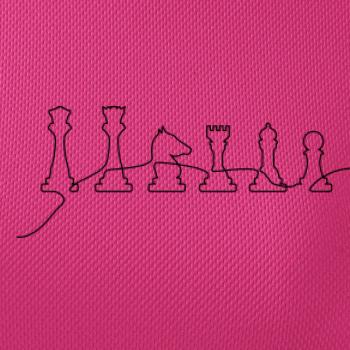 Šachové figúrky v rade - obrys