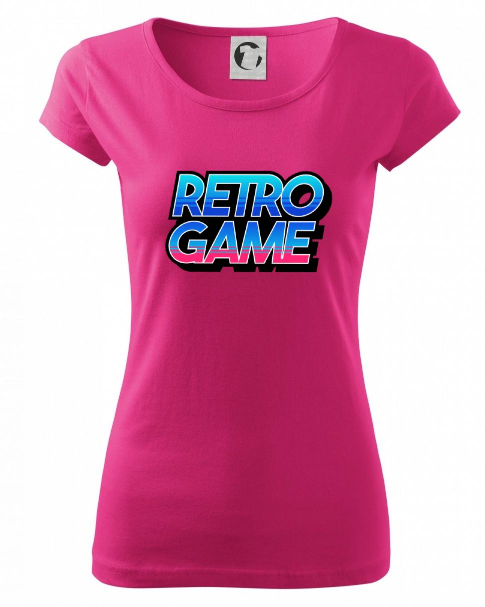 Tričká pre ajťákov - Retro game nápis farebný - Dámske tričko Pure