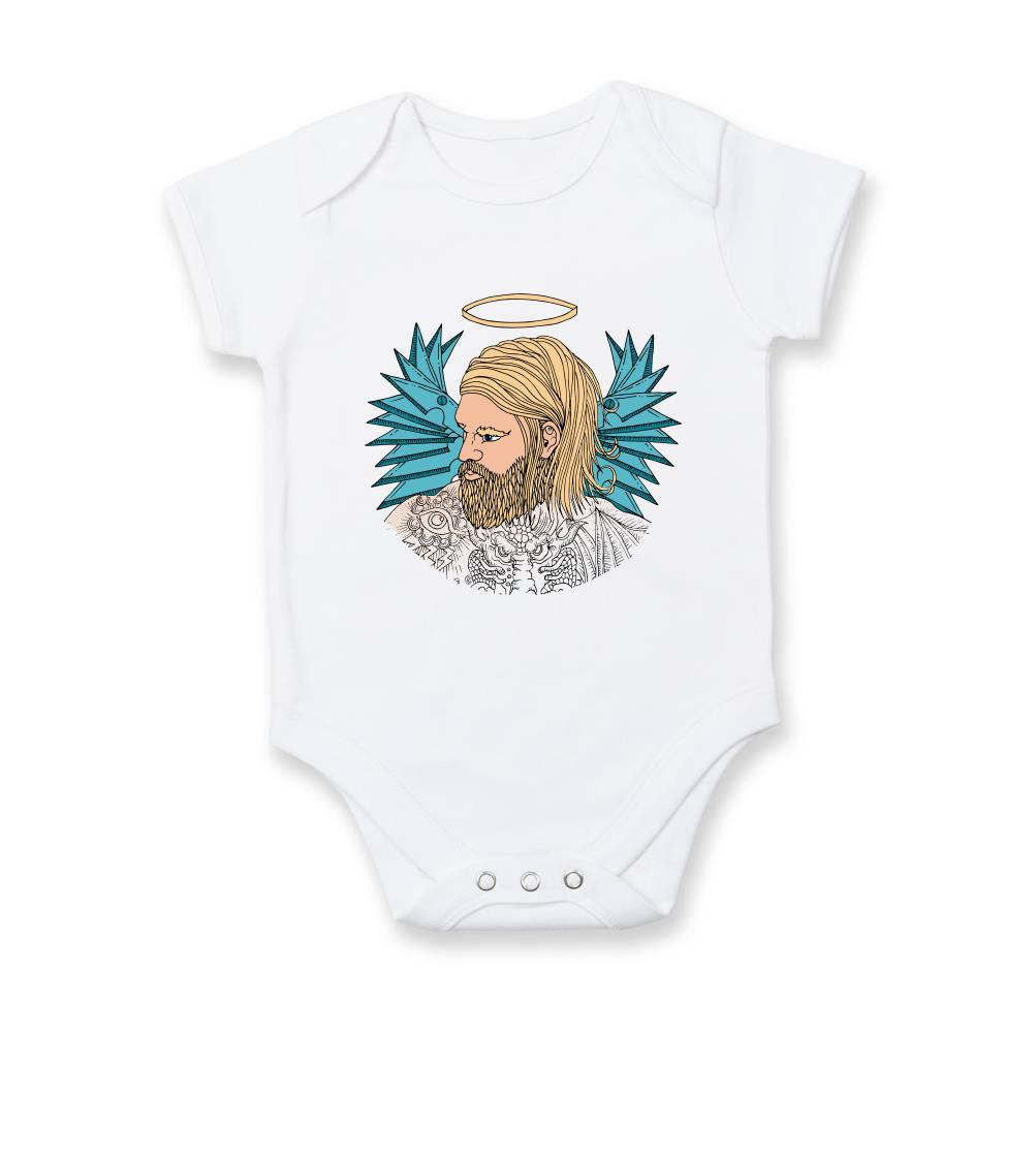 Grafické tričká - Anjel maľovaný - muž (Pecka design) - Body dojčenské s krátkym rukávom