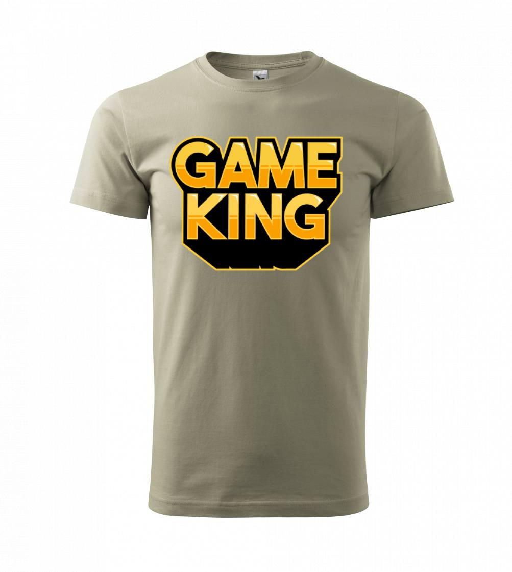 Tričká pre ajťákov - Game king - nápis veľký - Tričko extra veľké  (5-8XL)