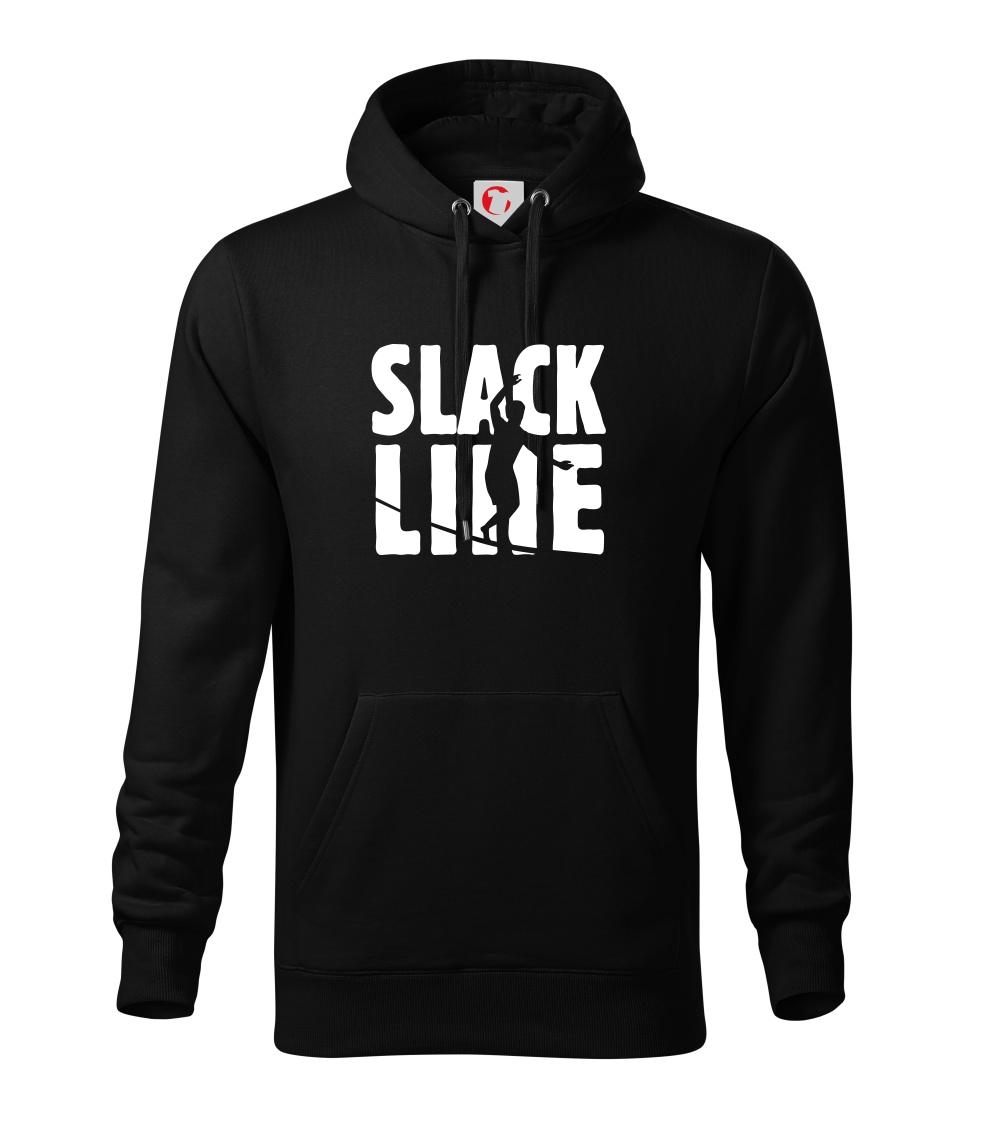 Ostatné športy - Slackline nápis - Mikina pánska Cape s kapucňou