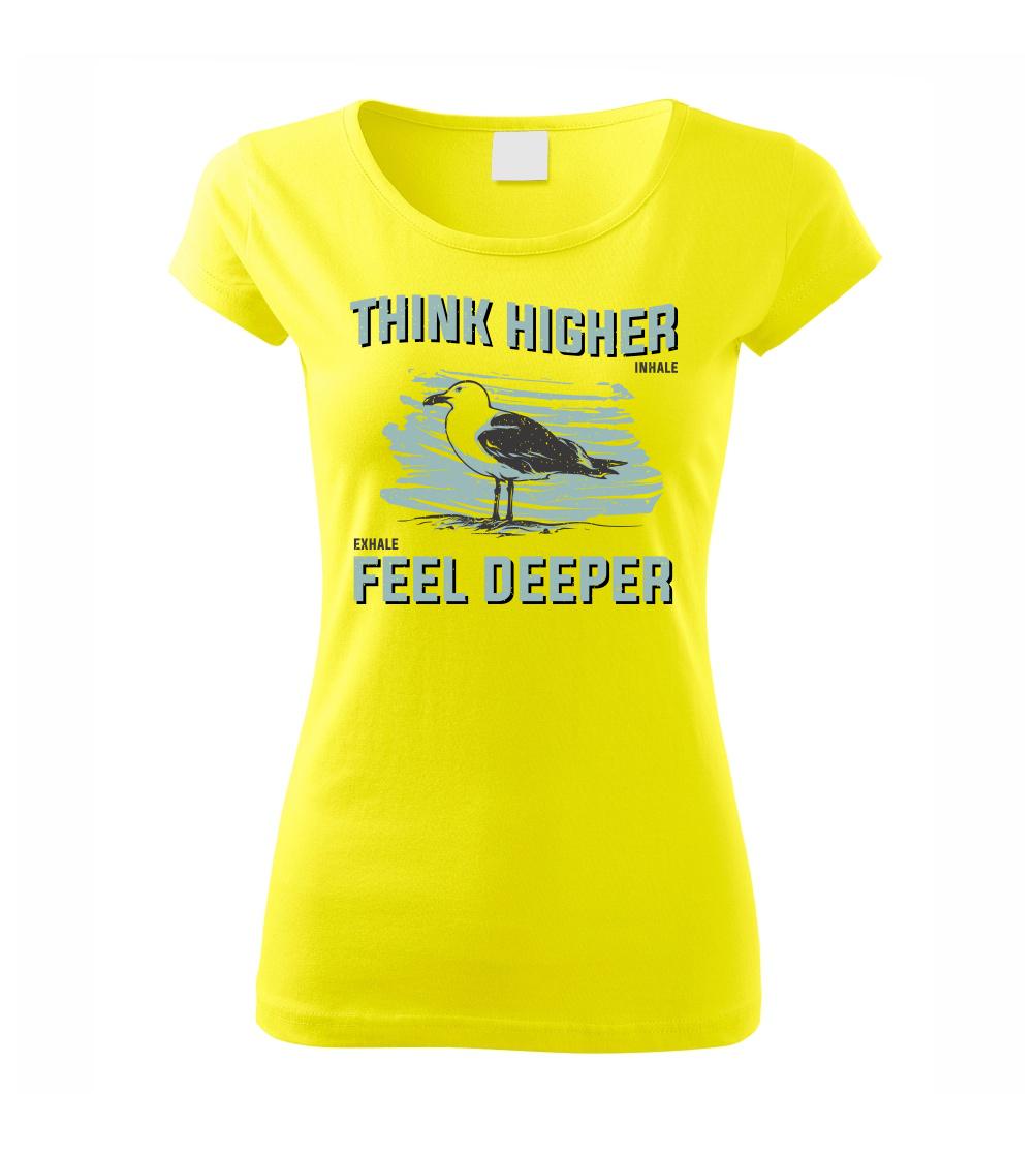 Tričká so zvieratami - Bird think - Dámske tričko Pure