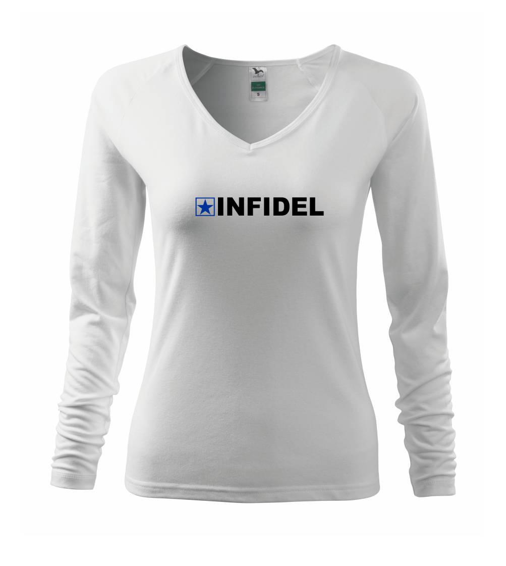 Vojenská tričká s potlačou - Infidel nápis - Tričko dámske Elegance