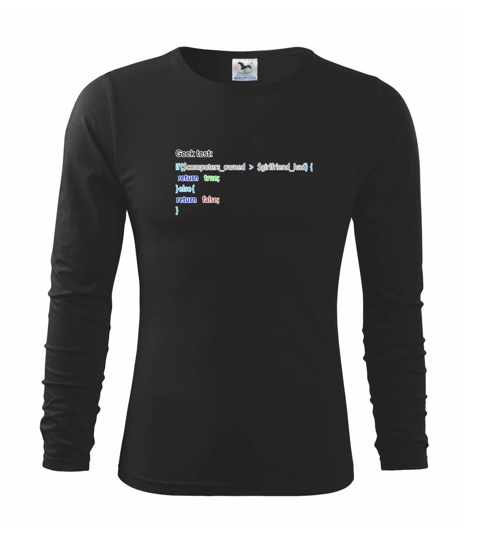 Tričká pre ajťákov - Geek Test - Tričko detské Long Sleeve