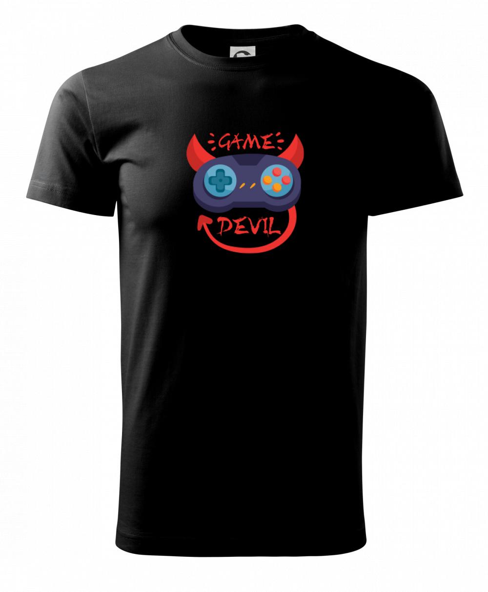 Tričká pre ajťákov - Game devil - kreslený - Tričko extra veľké  (5-8XL)