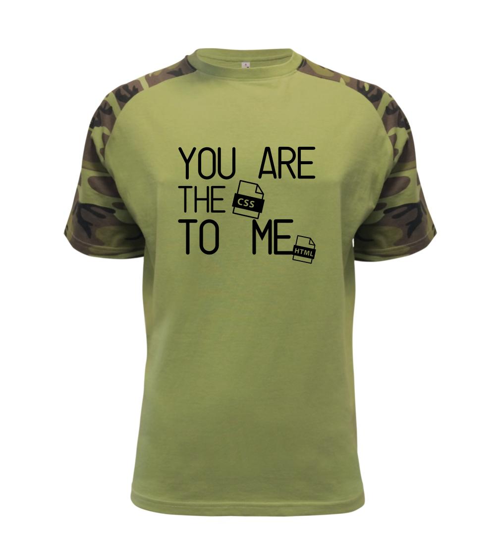 Tričká pre ajťákov - CSS to me HTML - Raglan Military