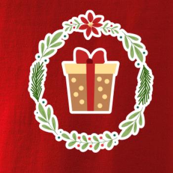 Vianočný veniec s darčekom