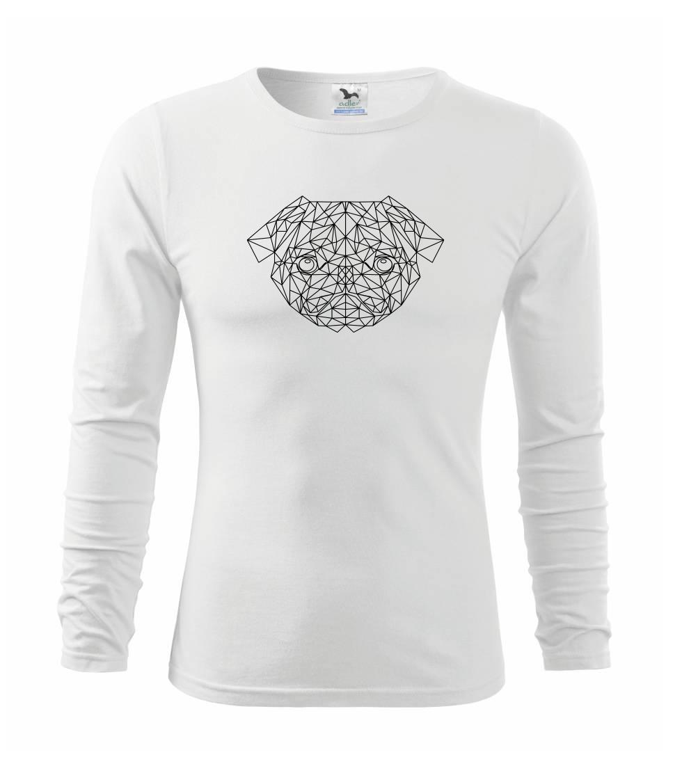 Mops na tričku - Mops - Geometria - zložitý - Tričko detské Long Sleeve