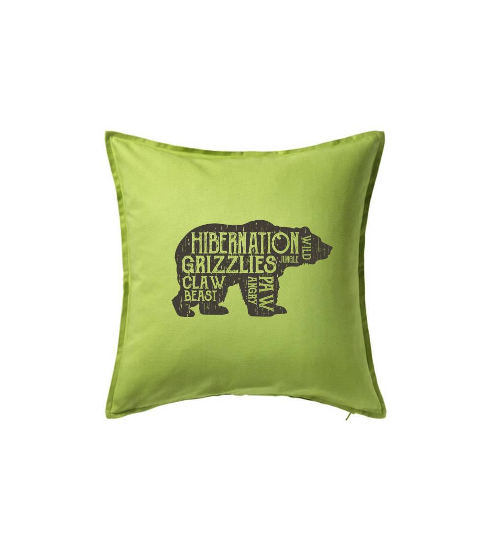 Tričká so zvieratami - Bear hiber - Vankúš 50x50