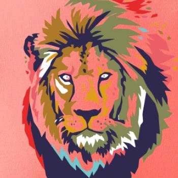 Hlava leva kreslená jednoduchá