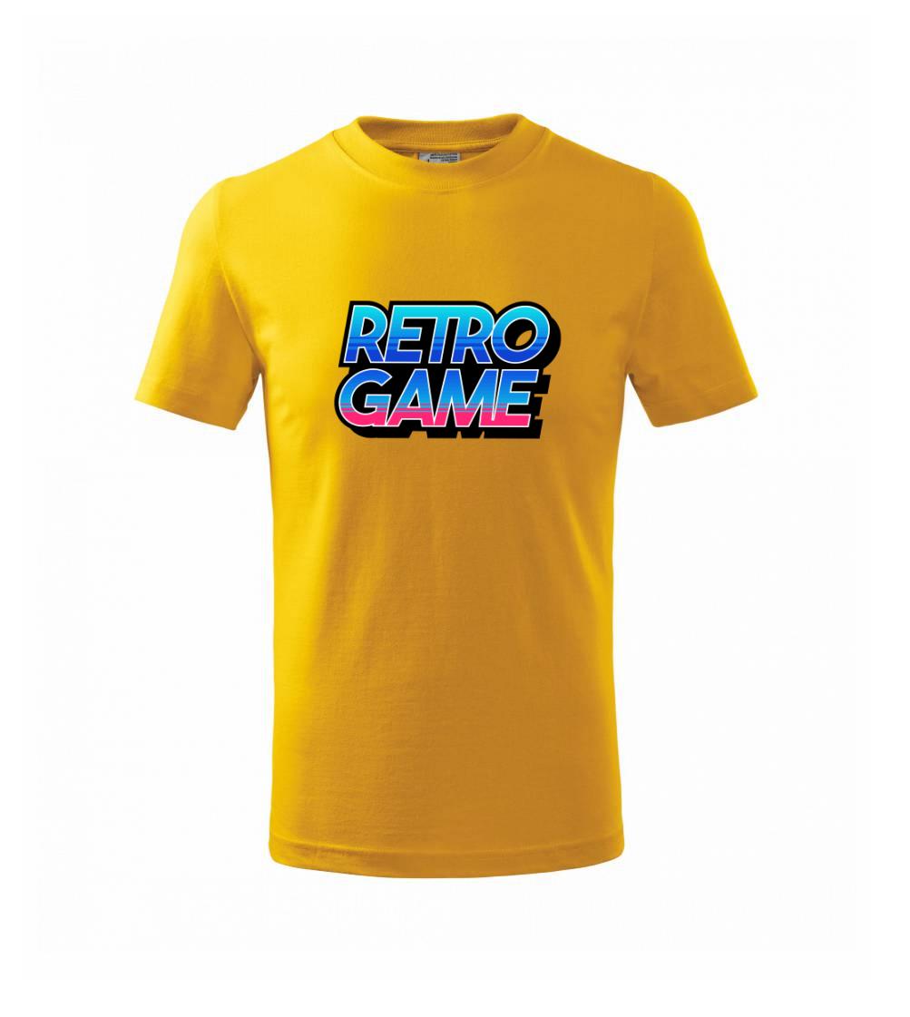Retro game nápis farebný