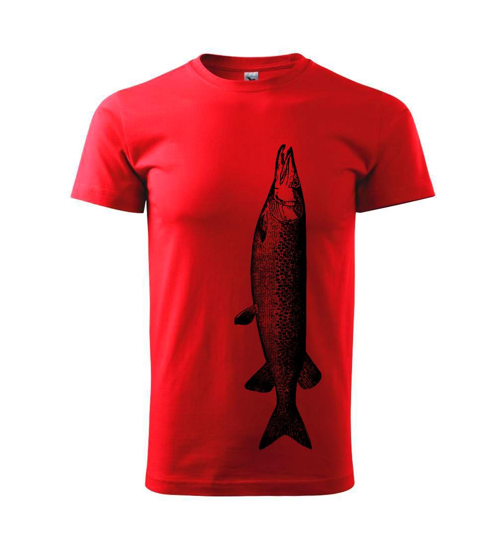 Tričká pre rybárov s potlačou - Šťuka muskalunga - Tričko extra veľké  (5-8XL)